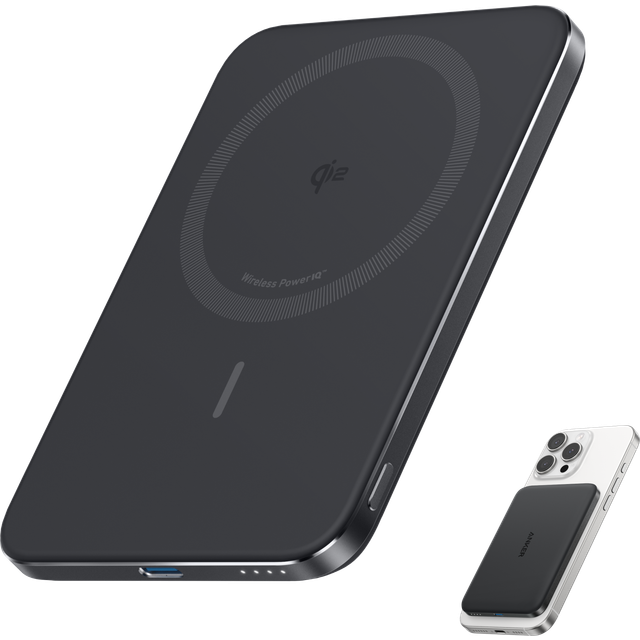 Anker Nano Power Bank (5K, MagGo, Slim) Black
