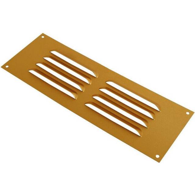 Wall mount gold air vent louvre 3" 6" metal ventilation grille duct fly cover