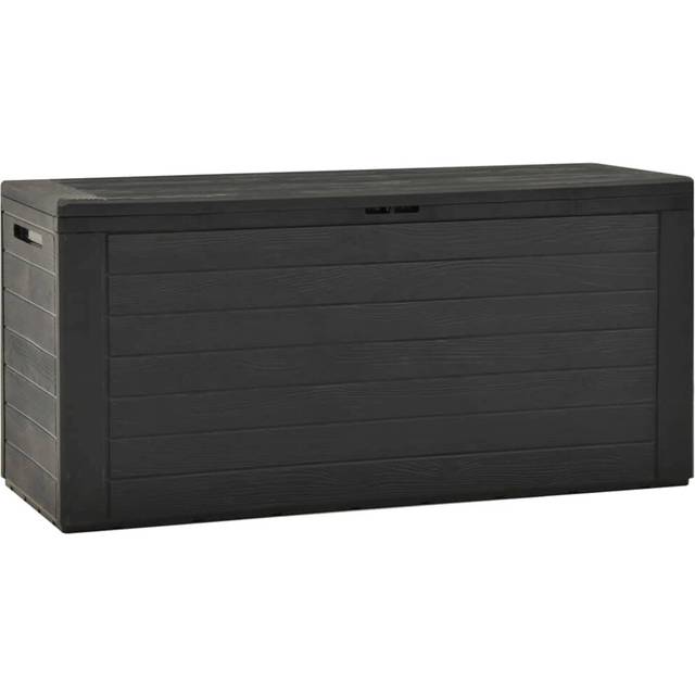vidaXL Dynbox Dynlåda Dynförvaring Kuddförvaring Trädgårdslåda Trädgårdslåda för Dynor Trädgårdsförvaring Kuddlåda Kuddbox Förvaringslåda Antracit