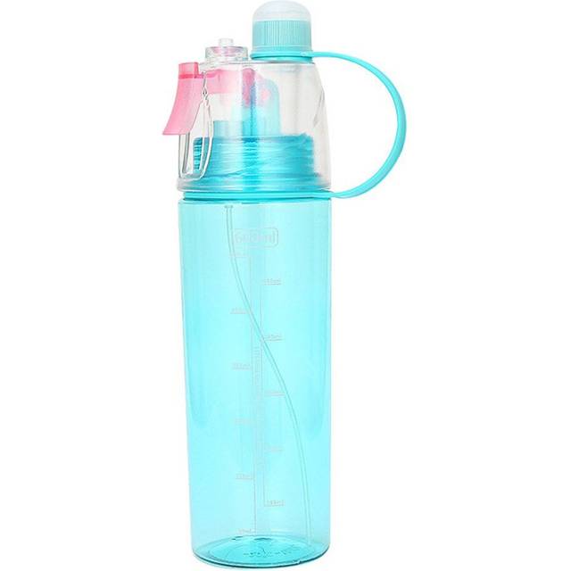 2Pcs 600 Ml Sport Cycling Mist Spray Water Gym Beach Bottle Leak-proof Drinking Portable Cool Creative Spray Water Bottle
