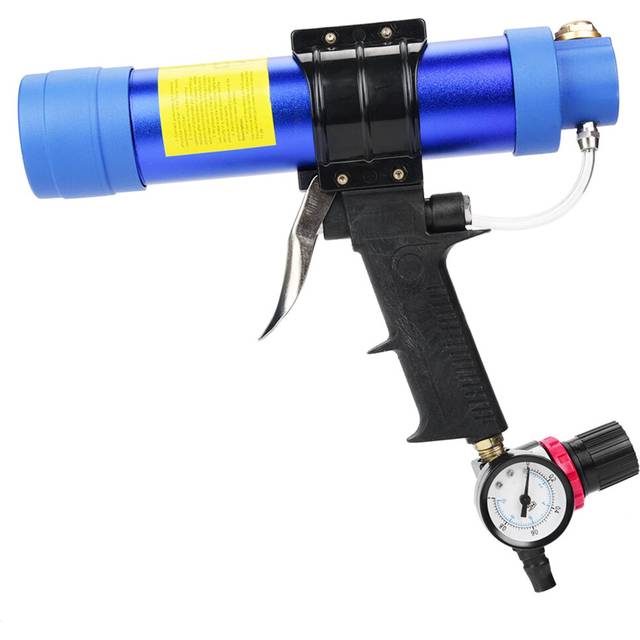 Glue Sealant Caulk Gun Adjustable Caulking Gun Pneumatic Glass Caulking Tool Drip Free Cartridge Air Gun 310ML for Home Improvement and Decoration