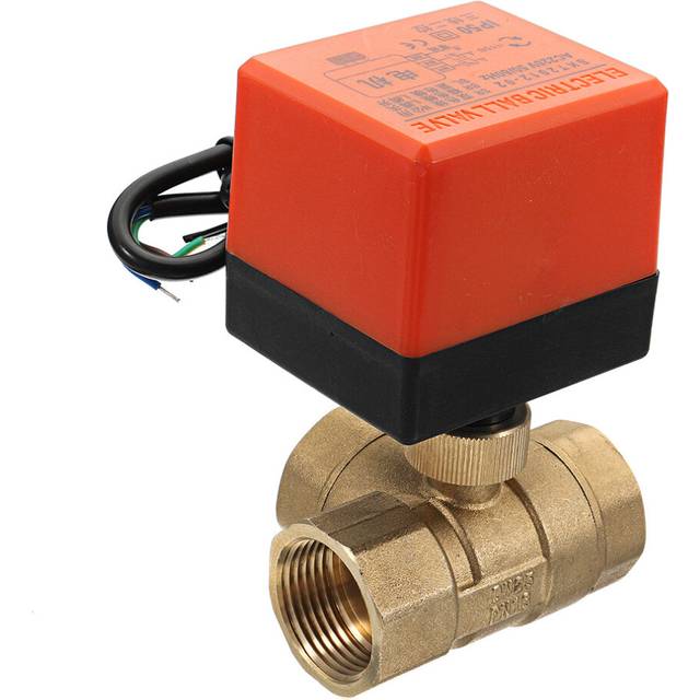 (1/2 Inch) Motorized Brass Three Way Ball Valve