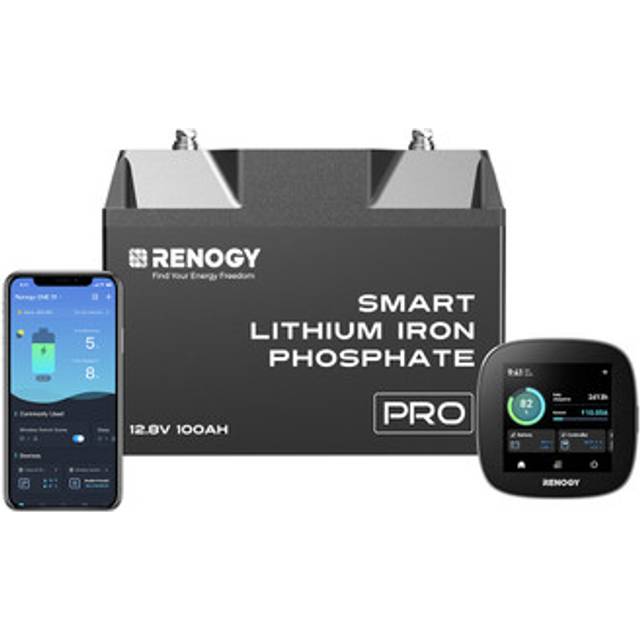 Pro-12V 100Ah Deep Cycle Lithium Iron Phosphate Battery w/Bluetooth & Self-heating Function (2339)