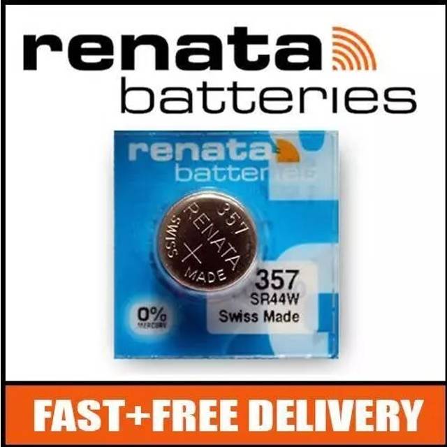 1 x renata 357 watch battery 1.55v sr44w renata watch batteries