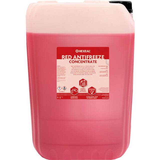 Hexeal Red Antifreeze & Coolant I 25L I -37 ÂºC /High Concentrate/Longlife