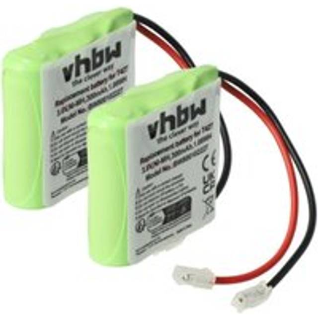 Vhbw - 2x Battery compatible with Doro 8075, 8085 Wireless Landline Phone (300mAh, 3.6 v, NiMH) - Replacement for T427, 30AAAM3BMX