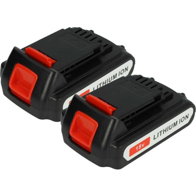 Vhbw - 2x Battery Replacement for Black & Decker BL2018, BL1318, BL1518, BL3018, BL1518-XJ, BL2018-XJ for Power Tools (1500 mAh, Li-Ion, 18 v)