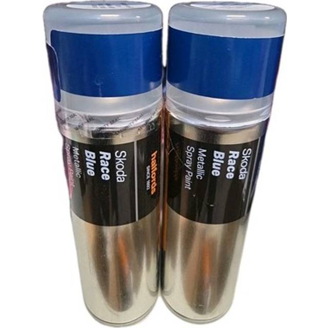 Skoda race blue metallic spray paint 300ml halfords x 2