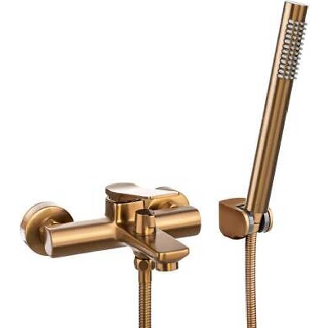 Invena - Wall Mounted Bath Tap Copper Bronze neri plus with Shower