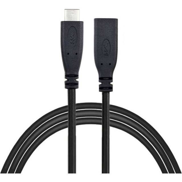 Datorkabel förlängningssladd USB-C USB 3.1 type-C hankontakt till honkontakt universal för dator surfplatta och mobiltelefon 1.0M