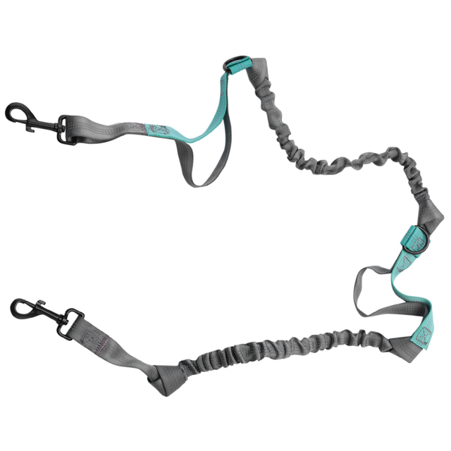 Hands Waist Dog Leash with Dual Bungees, Free Control for Up to 150 lbs Dogs, Dual-Handle Bungee Adjustable Belt - Running, Jogging or Walking