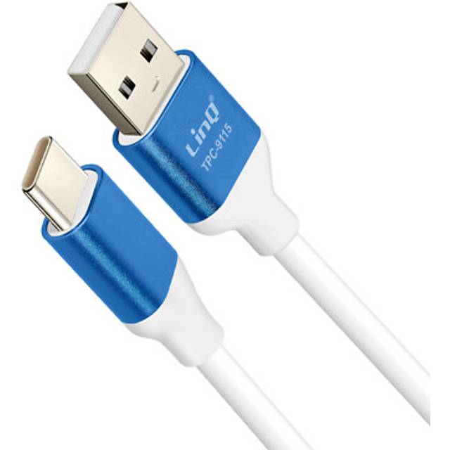 Linq Usb To Usb C Fast Charge Cable 3a Sync Length 1.5m, Blue