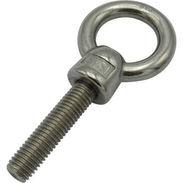 M16 Long Shank Eye Bolt Stainless Steel (150MM Metric Thread Rope)