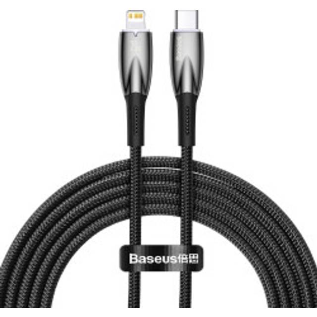 Kabel för snabbladdning iPhone USB-C - Lightning 480Mb/s PD 20W 2m svart