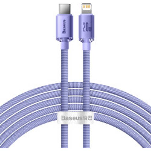 Kabel för snabbladdning och dataöverföring USB-C Iphone Lightning 20W 2m lila