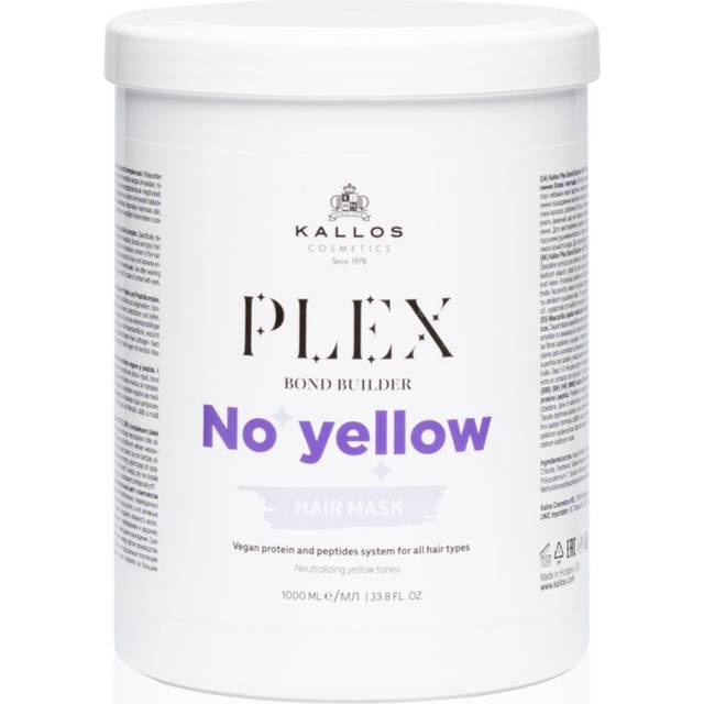Kallos Plex No Yellow Hårmaske 1000 ml