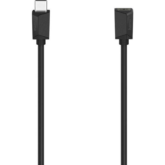 HAMA Kabel USB-C Förlängning Svart 0,5m