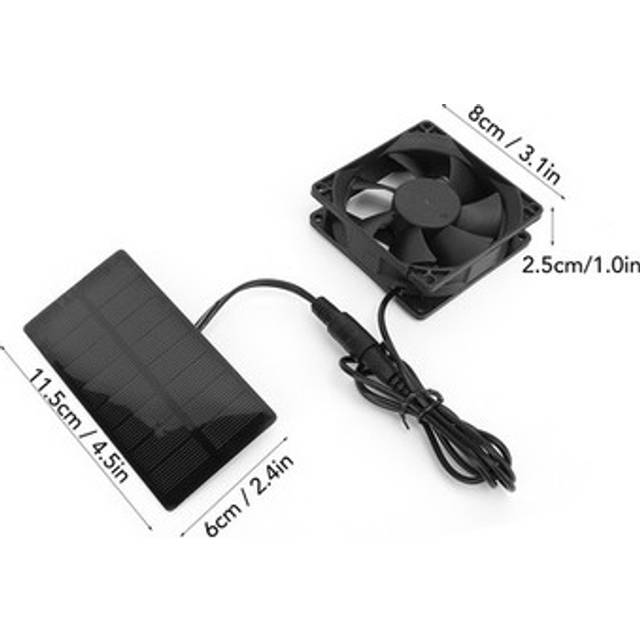 Solar Panel Exhaust Fan Kit 0.8w Polycrystalline Silicon Quiet Solar Cooling Sg