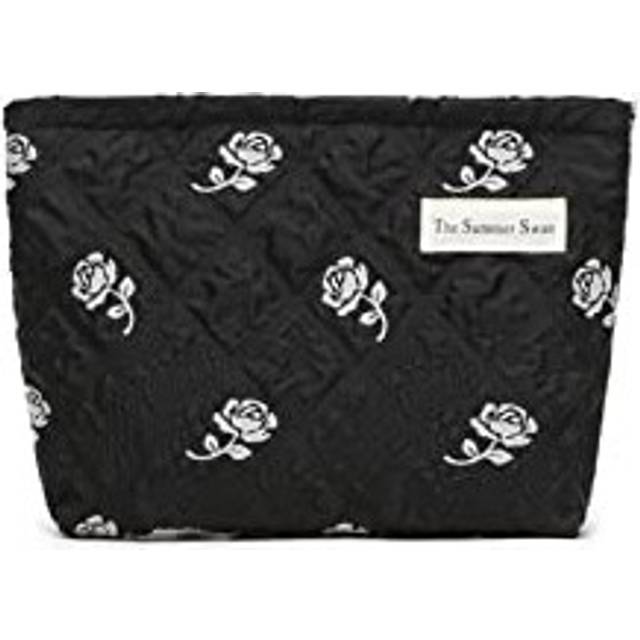 The Summer Swan | Large Aesthetic Makeup Bag | Preppy Skincare Organizer | Floral Makeup Bag | Mid-day Clutch | Period Kit Bag | Hygiene Bag | Skincar