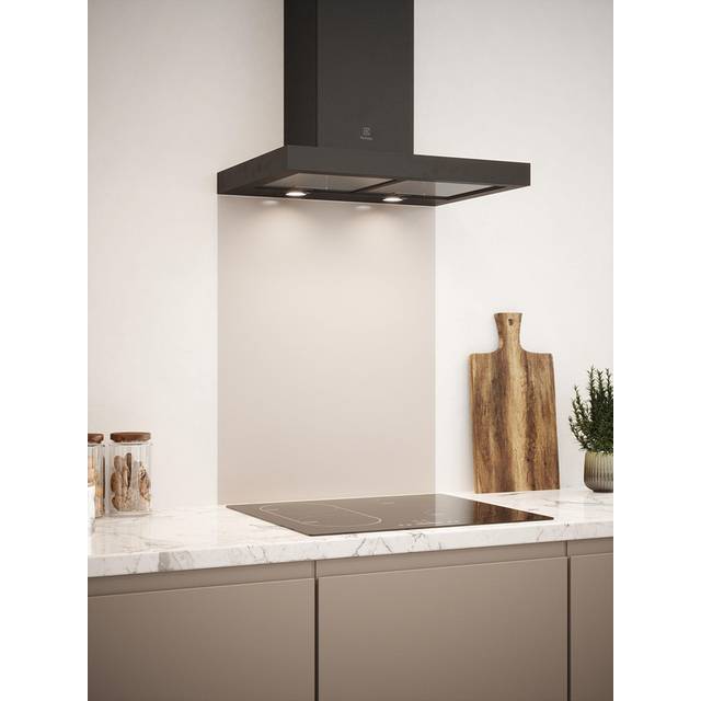 Pale Beige Glass Kitchen Splashback 600Mm X 750Mm, Cream