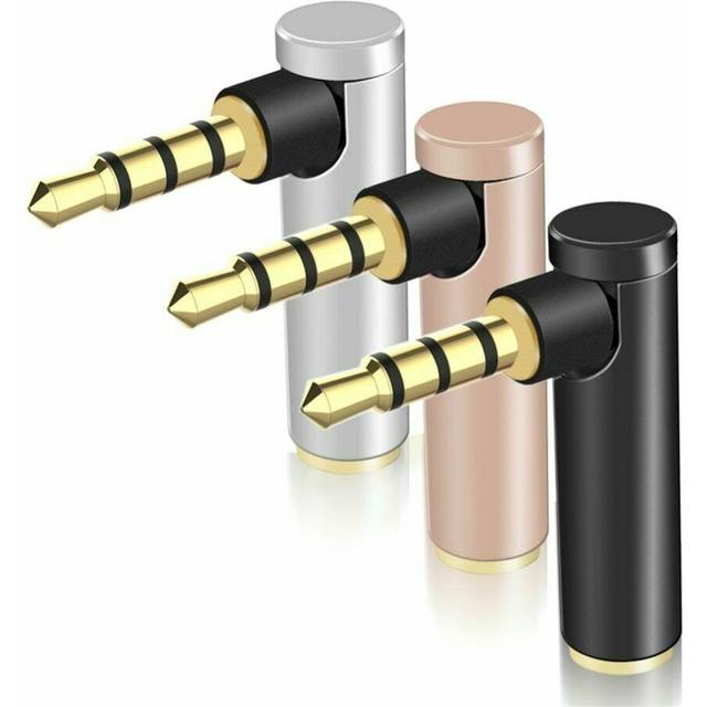 4pole 3.5mm 90degree Elbow Angled Male To Female L Shape Adapter Audio Converter