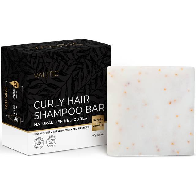 VALITIC Curl Defining Shampoo Bar for Frizzy  Curly Hair - Vegan  Eco-Friendly with Vitamin C & Keratin