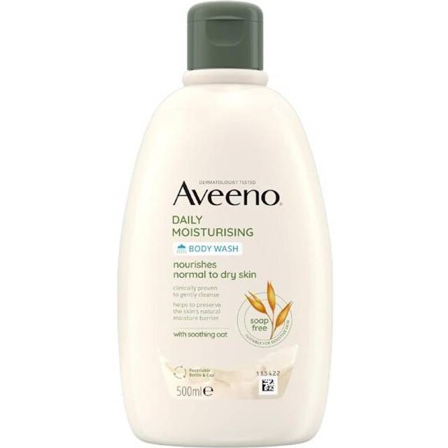 3 x Aveeno Daily Moisturising Body Wash 500ml