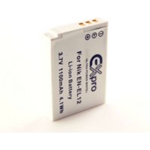 Ex-Pro® Nikon EN-EL12, ENEL12 Ultra White Series Replacement Battery 3.7v, 1100mAh