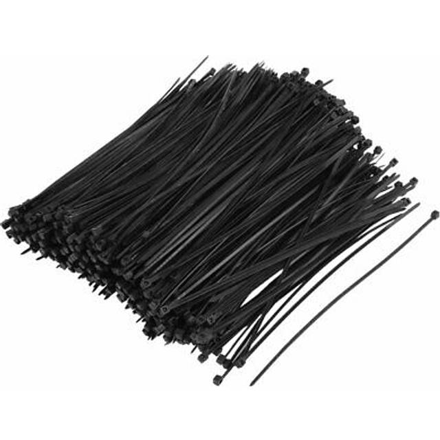 1000pcs Plastic Self Locking Reusable Cable Zip Ties Fastener 2x150mm Black