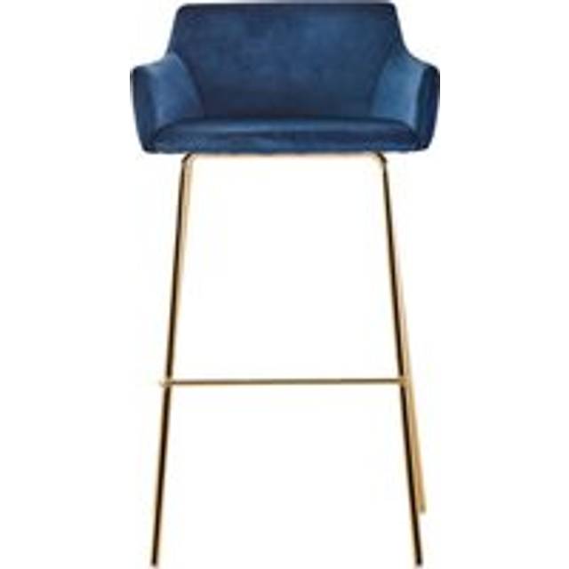 Tamzin Blue Velvet Low Back Bar Chair - One Size