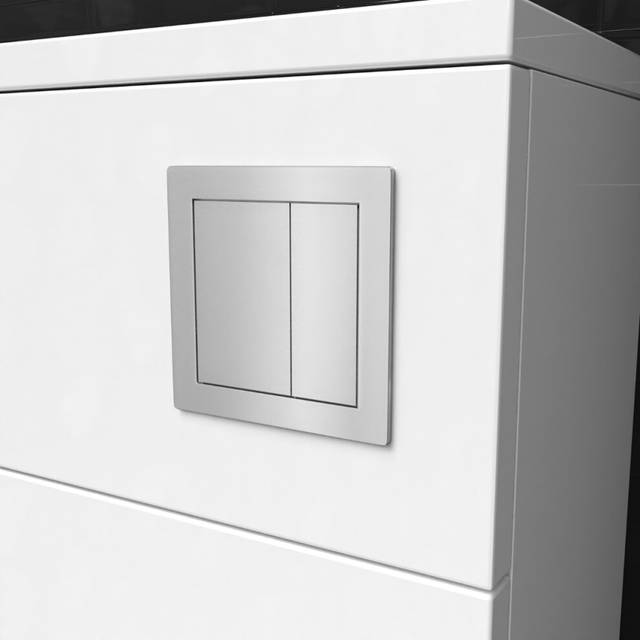 Nes home chrome square button wc flush plate