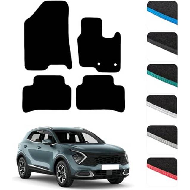 GCM - Car Floor Mats for Kia Sportage 2022 To Present Full Coverage Floor Protection - Anti Slip & Fit Car Mat with Clips Easy to Clean Car Carpet fo