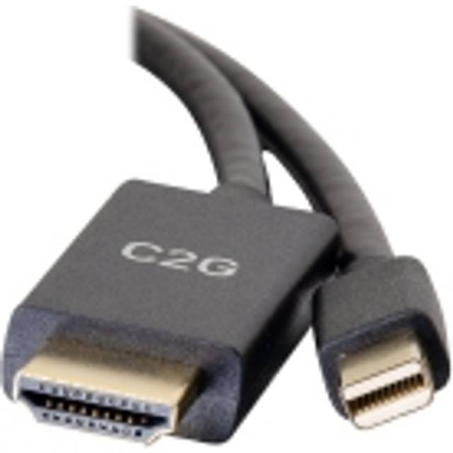 C2G 3ft Mini DisplayPort Male to HDMI Male Passive Adapter Cable - 4K 30Hz - Videokort - Mini DisplayPort hane till HDMI hane - 90 cm - svart - passiv, stöd för 4K