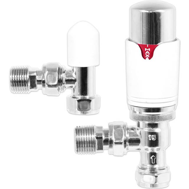 Self Balancing Trv Kit 15mm Thermostatic Radiator Valve Lockshield Heating Set