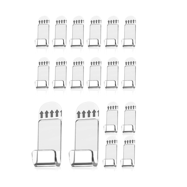 Acrylic Vinyl Record Hanging Rack Wall Mounted 18pc SelfAdhesive Display Clear Storage