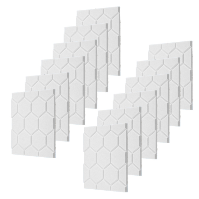 Acoustic Panels Soundproof Wall Self Adhesive 12 Pack White