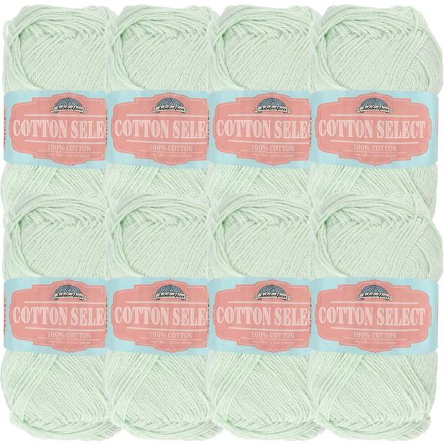 JubileeYarn Cotton Select Yarn - Sport Weight - 50g/Skein - Green Mint - 8 Skeins
