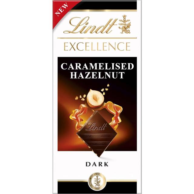Lindt EXCELLENCE Caramelised Hazelnut, 100g (Pack of 10)