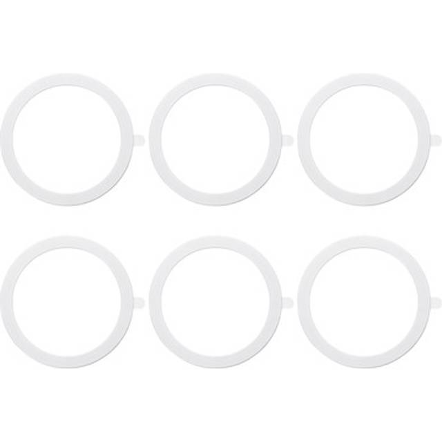 Metal Ring Magnetic Charger Ring Stickers For Phone Case 6 Pack, White