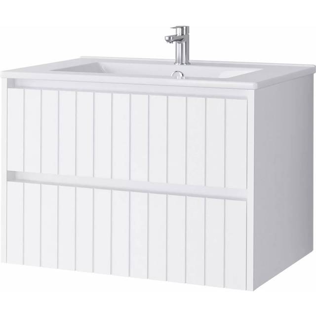 Tvättställsskåp Vireo Vit Matt 70 cm med Handfat