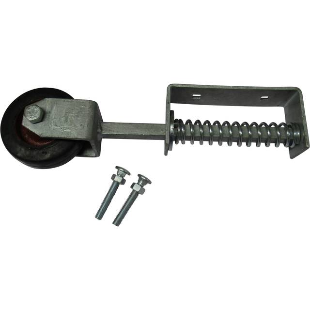 "(Galvanised) Spring Loaded Gate Wheel 4"" Heavy Duty Support"