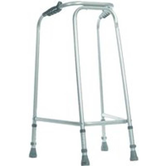 Lightweight aluminium walking frame narrow home use configuration (no wheels)