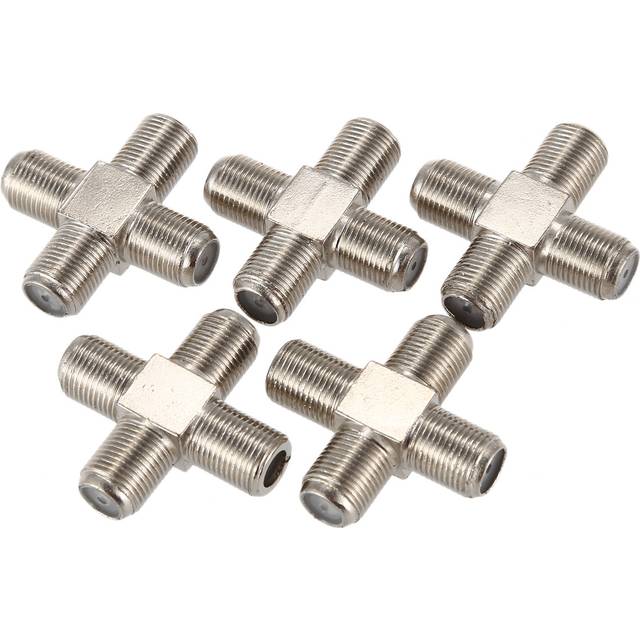 5-pack 4-way F-type Coax Cable Splitter Combiner Female To 4 Female For1558