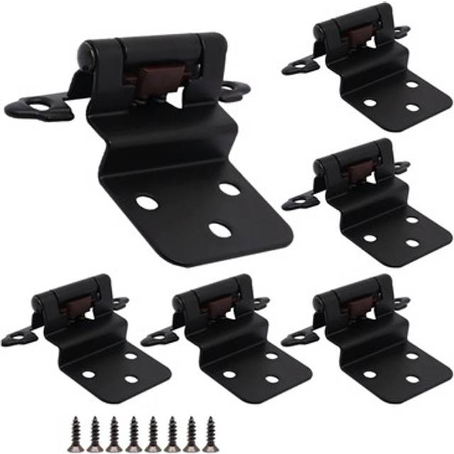 Cabinet hinges, 8 pack 3/8inch inset black door hinges, flush face mount8952