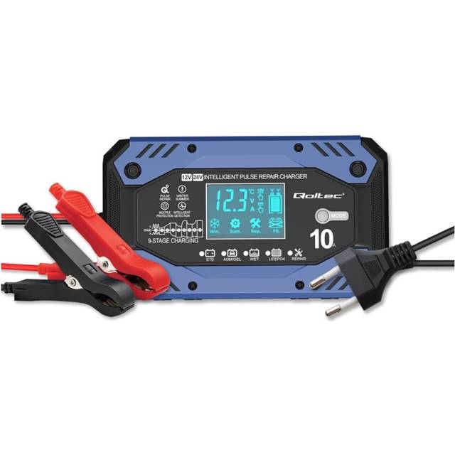 Qoltec battery charger std agm gel lifepo4 | charger with repair function |