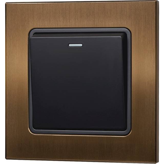 Retrotouch Retrotouch Aura Rocker 1G 2W Black - Brushed Bronze, Brown