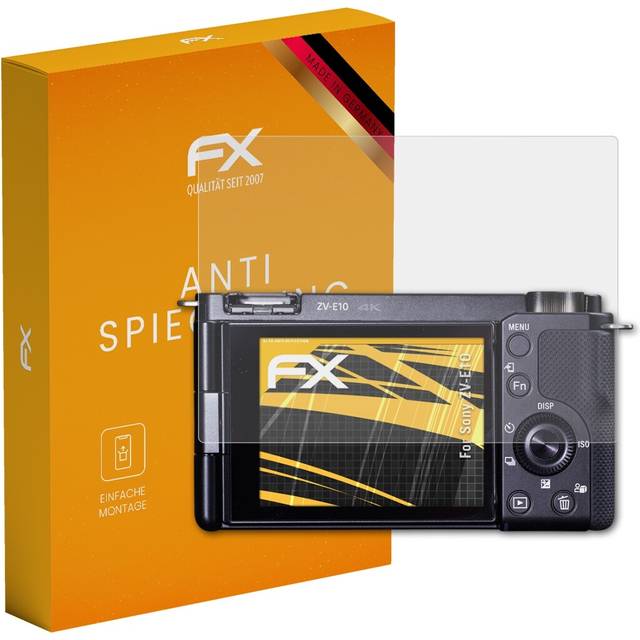 Atfolix 3x screen protection film for sony zv-e10 matt&shockproof