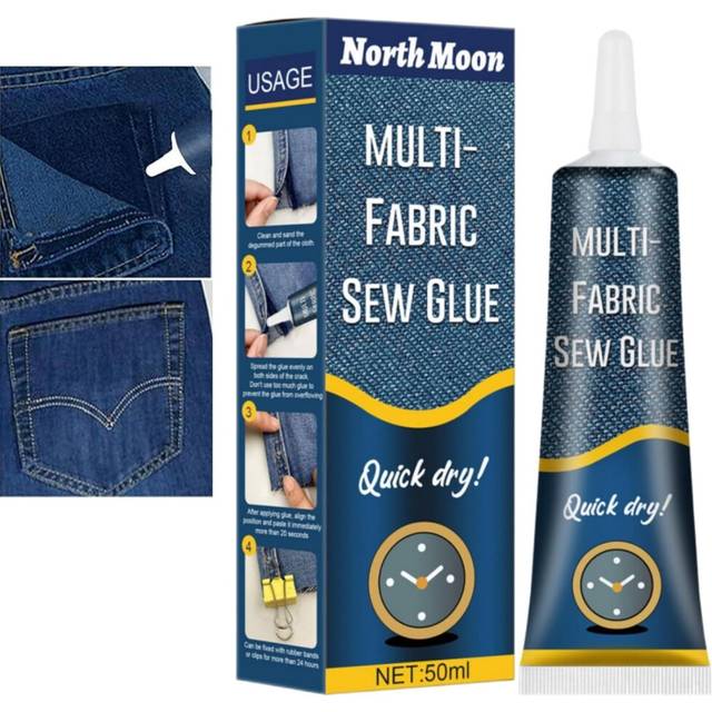 Fabric Glue for Clothes,Sew Glue Liquid,Permanent Textile Fabric Glue,Upholstery Glue Washable,Material Glue