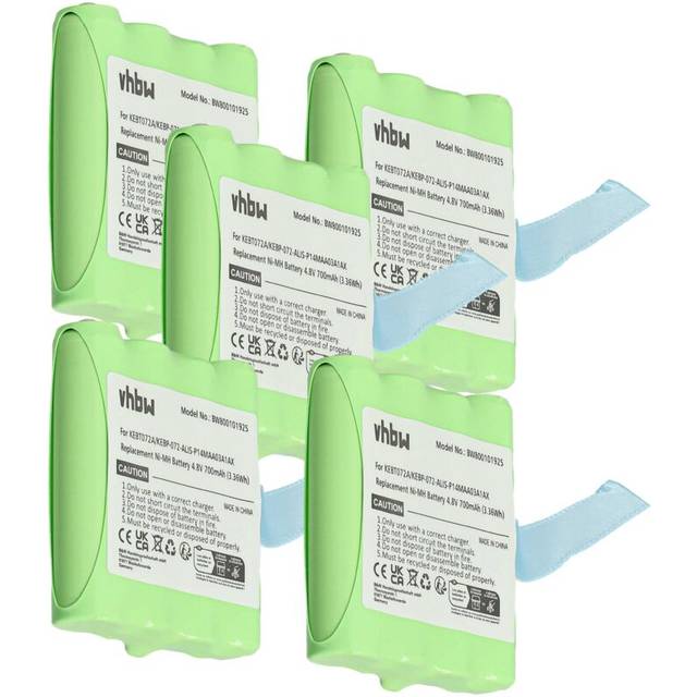 Vhbw - 5x Battery compatible with Motorola Talkabout T40, T80 Extreme, tlkr 3, tlkr 5, tlkr 6, xt, xtb, xtk Radio, Walkie-Talkie (700 mAh, 4.8 v,