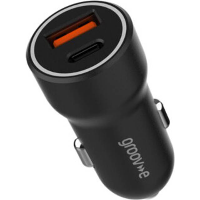 Groov-e Dual Usb-c & Usb-a Car Charger 20w - Black - Gvma124bk